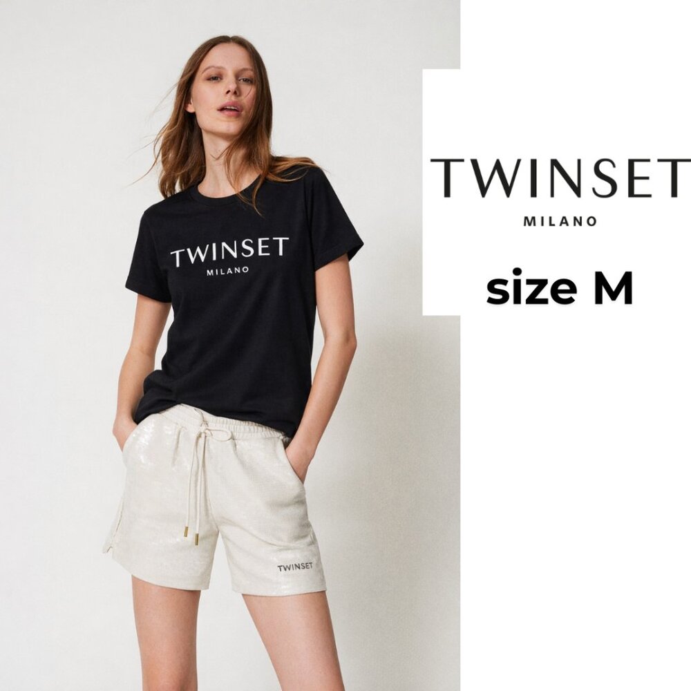 VERY CUTE Twin-Set Black Short Sleeve Tee